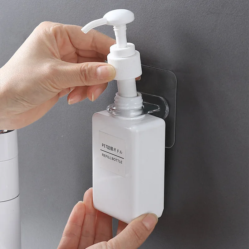 

Punch-free shower gel rack bathroom storage rack hand sanitizer bottle rack multifunctional round seamless paste hook