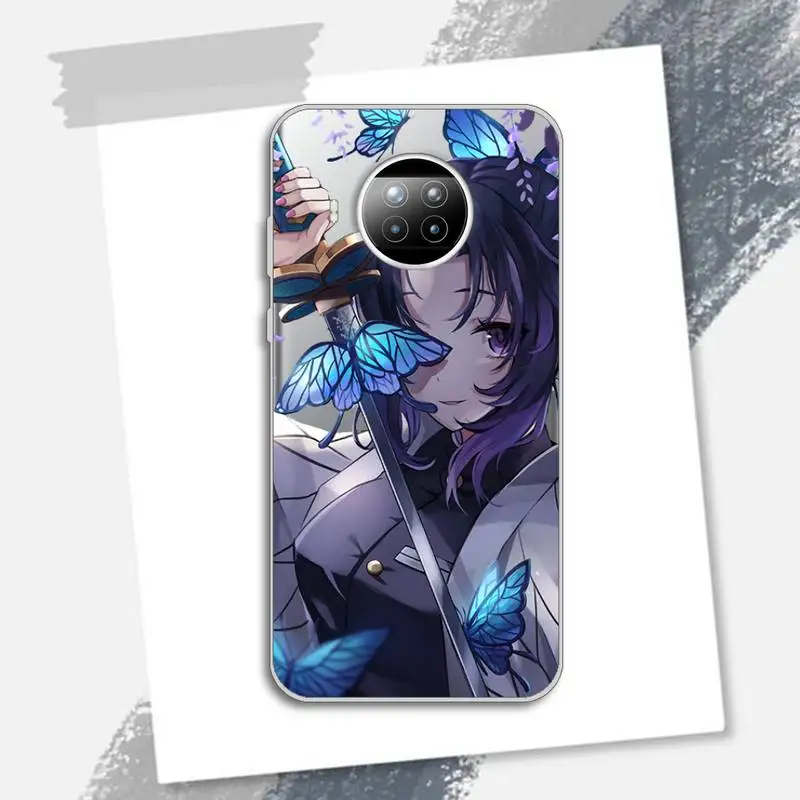 

Kochou Shinobu Demon Slayer anime Phone Case Transparent for Xiaomi Redmi note 10 t 8 9 pro lite 11