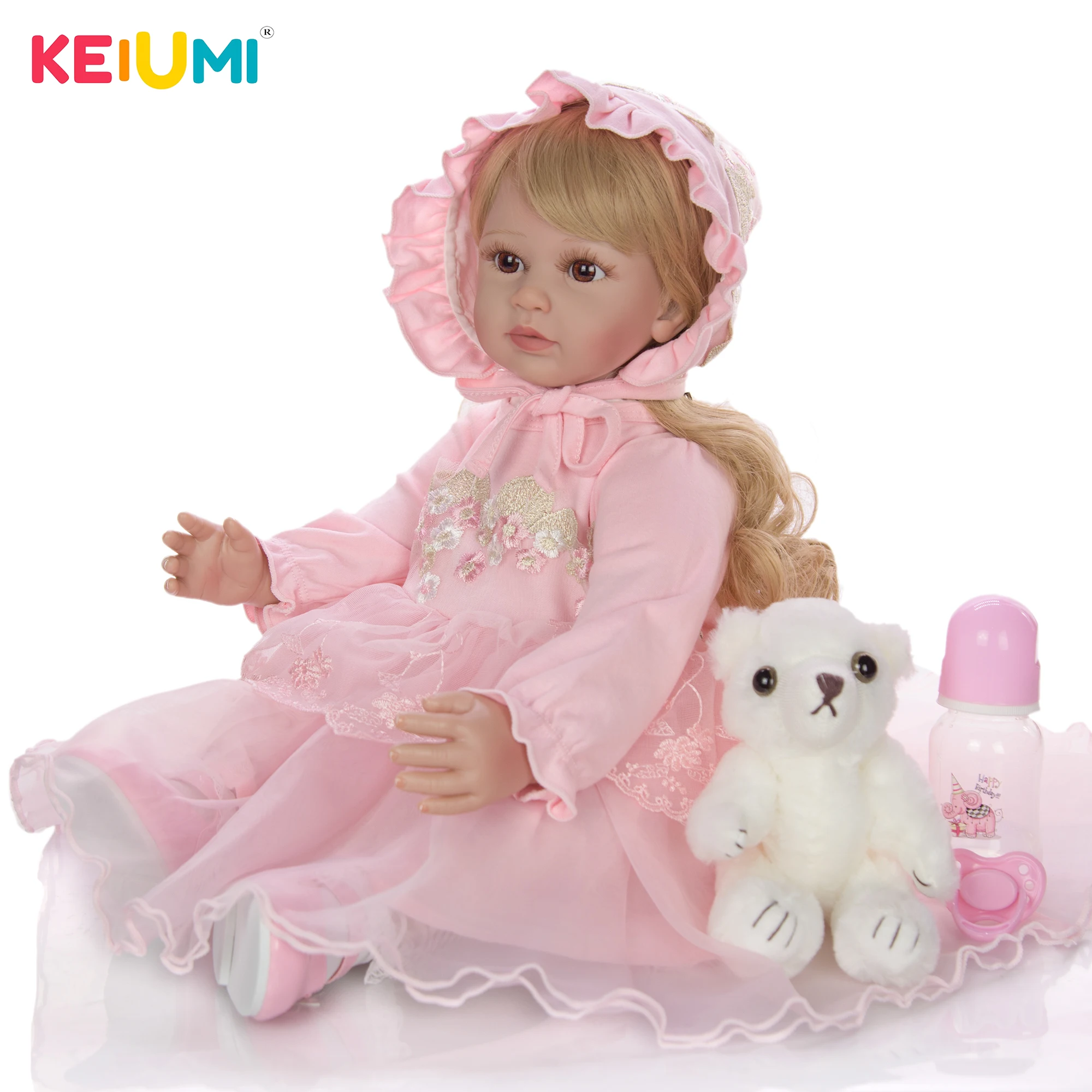 Lifelike Elegant Bonecas Reborn 24 Inch Silicone Soft Cotton Body Realistic Fantasy Toddler Baby Toys Christmas Gifts Playmates | Игрушки и