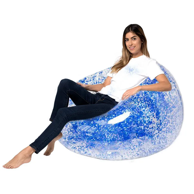 en Ucuz Recliner Sandalye Tabure Puf Asiento Totoro şişme Sofa Tembel şişme Koltuk çocuklar Kanepe Kamp Katlanır Taşınabilir Plaj Yatağı