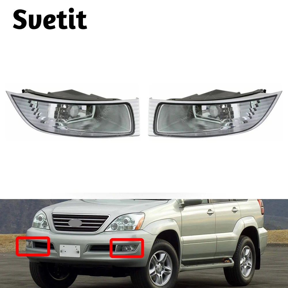 

2 шт., Галогенные Противотуманные светильник 12 В для Lexus GX470 2003 2004 2005 2006 2007 2008 2009