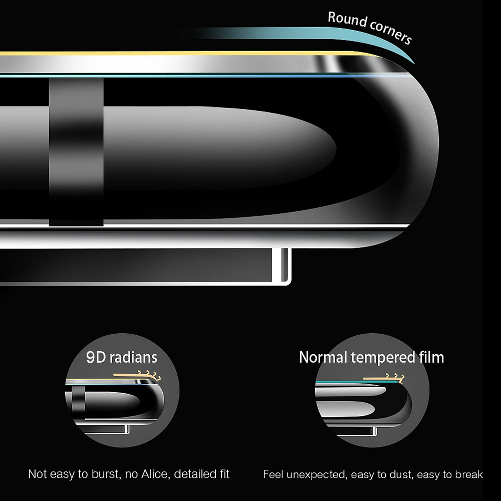Защитное закаленное стекло 9D для iphone X 7 6 8 6S plus XS XR Max | Мобильные телефоны и