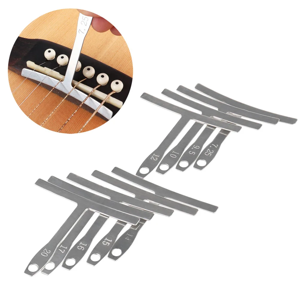 

9pcs Understring Radius Gauge Stainless Steel For Guitar Bass Fingerboard Setup Bridge Saddle Adjust Luthier Tools Guitar Parts