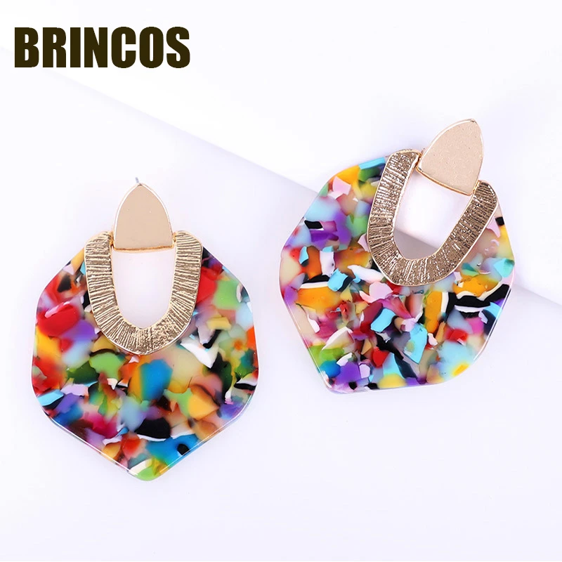 Серьги Kpop 2019 акриловые ювелирные изделия бохо корейские винтажные модные
