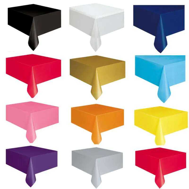 

Rectange Plastic TABLECOVERS Table Cloth Cover Party Catering Events Tableware