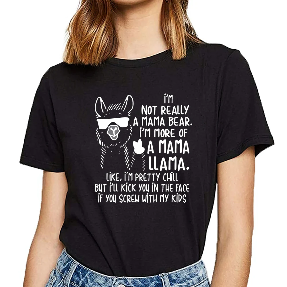 Топы футболка для женщин i m not very a mama bear more of llam беременных в стиле хип хоп