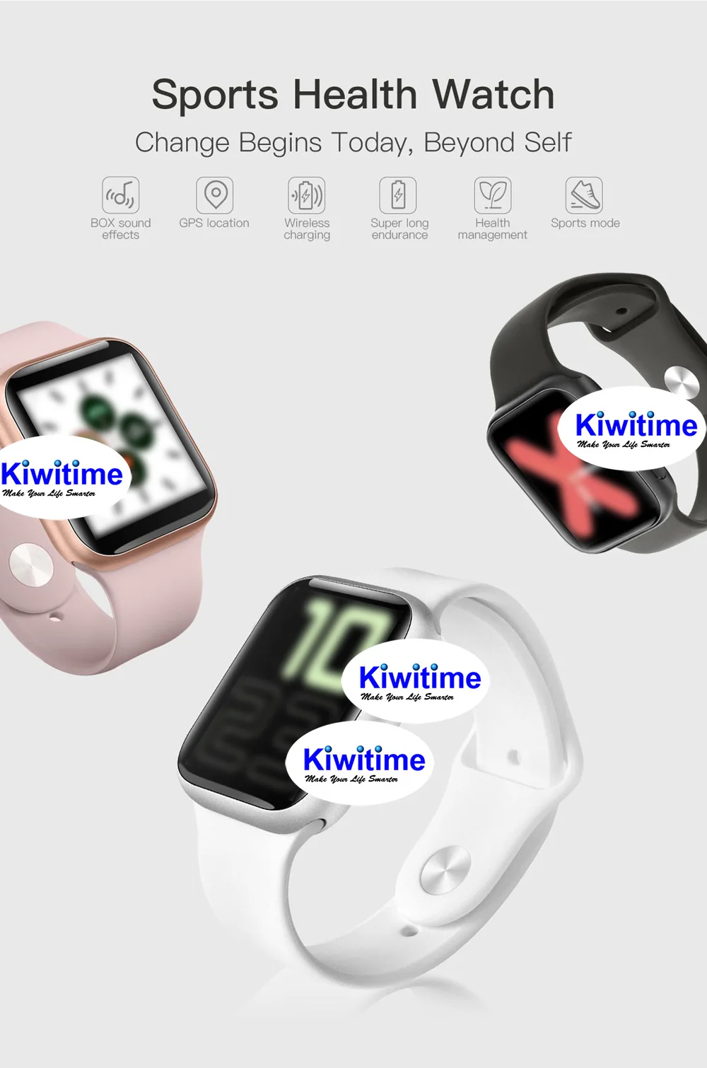 KIWITIME IWO 11 Смарт-часы gps спортивный монитор сердечного ритма умные часы для мужчин женщин iOS iPhone X Android телефон Xiaomi Apple Watch