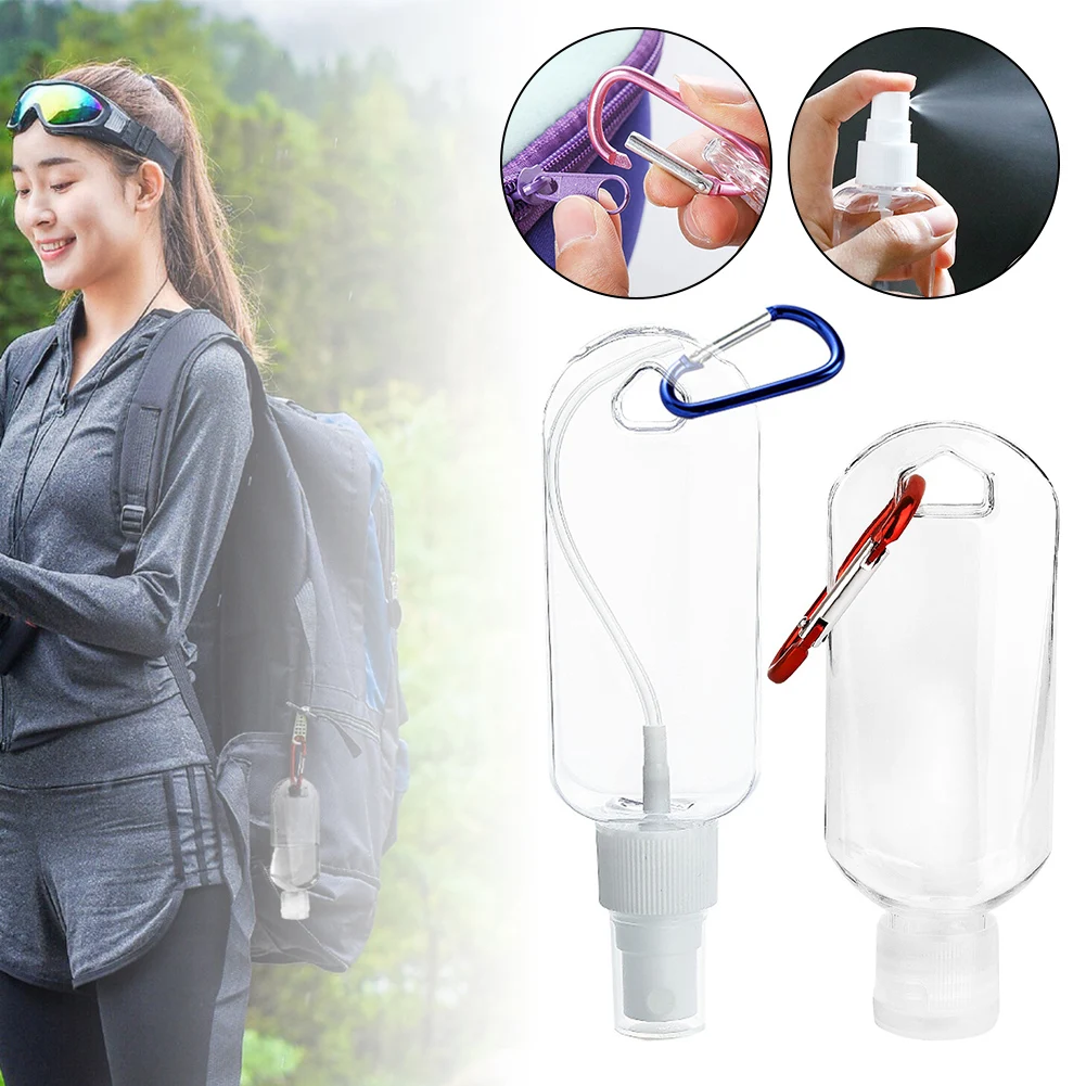 

Portable Travel Bottles Refillable Bottle Flip Lid+Misting Sprayer Shampoo and Conditioner Containers with Clip
