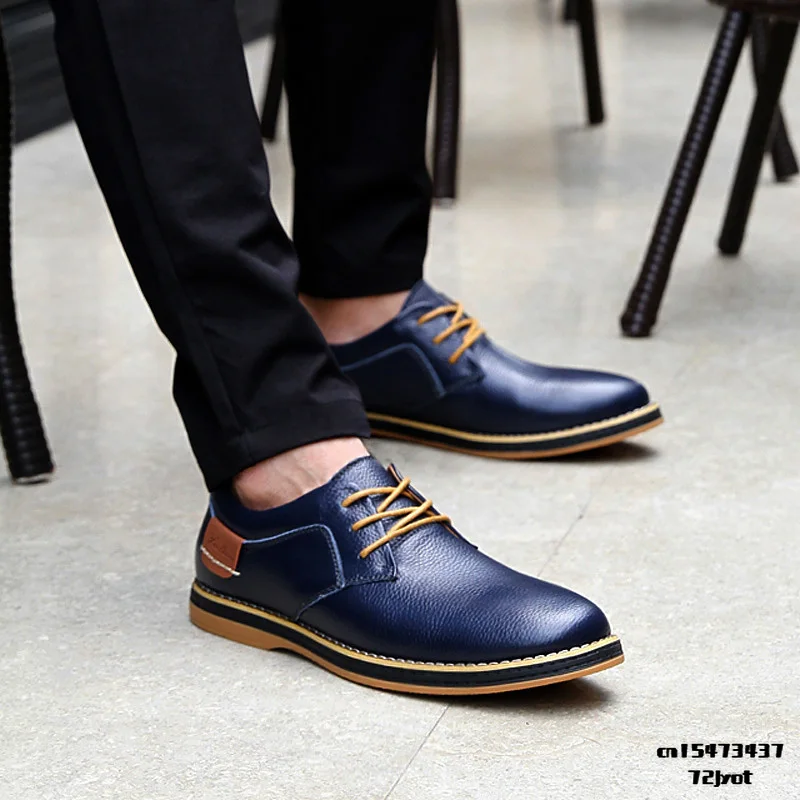 

Men Genuine Leather First Layer Cowhide High Quality Comfortable Sneakers Male Leisure Training Walking Shoes Plus Size 38-48