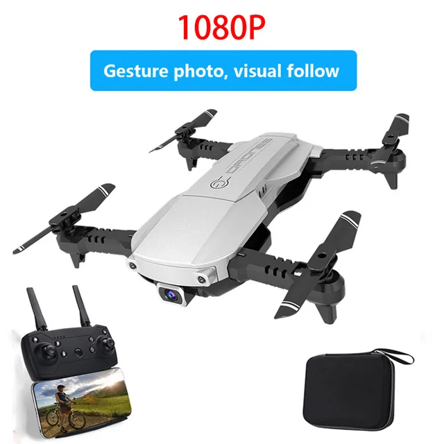 1080P WHITE Мини WiFi FPV RC Дрон 4K камера оптический поток 1080P HD Двойная камера воздушная видео RC Квадрокоптер самолет вертолет игрушки Детский подарок - Цвет: 1080P WHITE