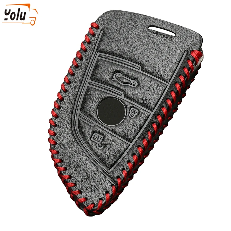 Чехол для автомобильного ключа из кожи Yolu защитный чехол BMW X5 F15 X6 F16 G30 7/5 Series G11 X1 F48