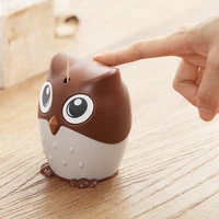 cartoon owl toothpick holder desktop automatic toothpick dispenser tooth pick container automatically presstoothpick holder