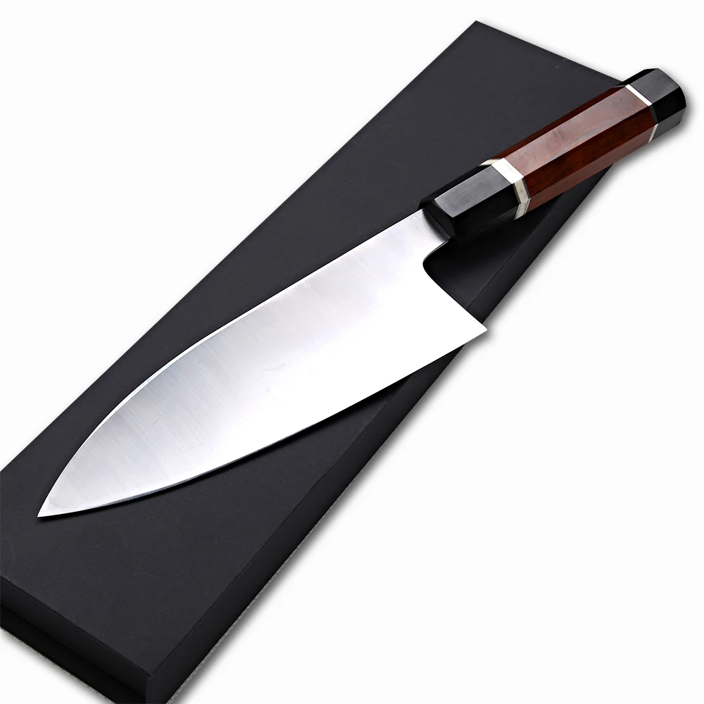Профессиональный высококачественный стальной нож VG10 61 62HRC с черной ручкой для