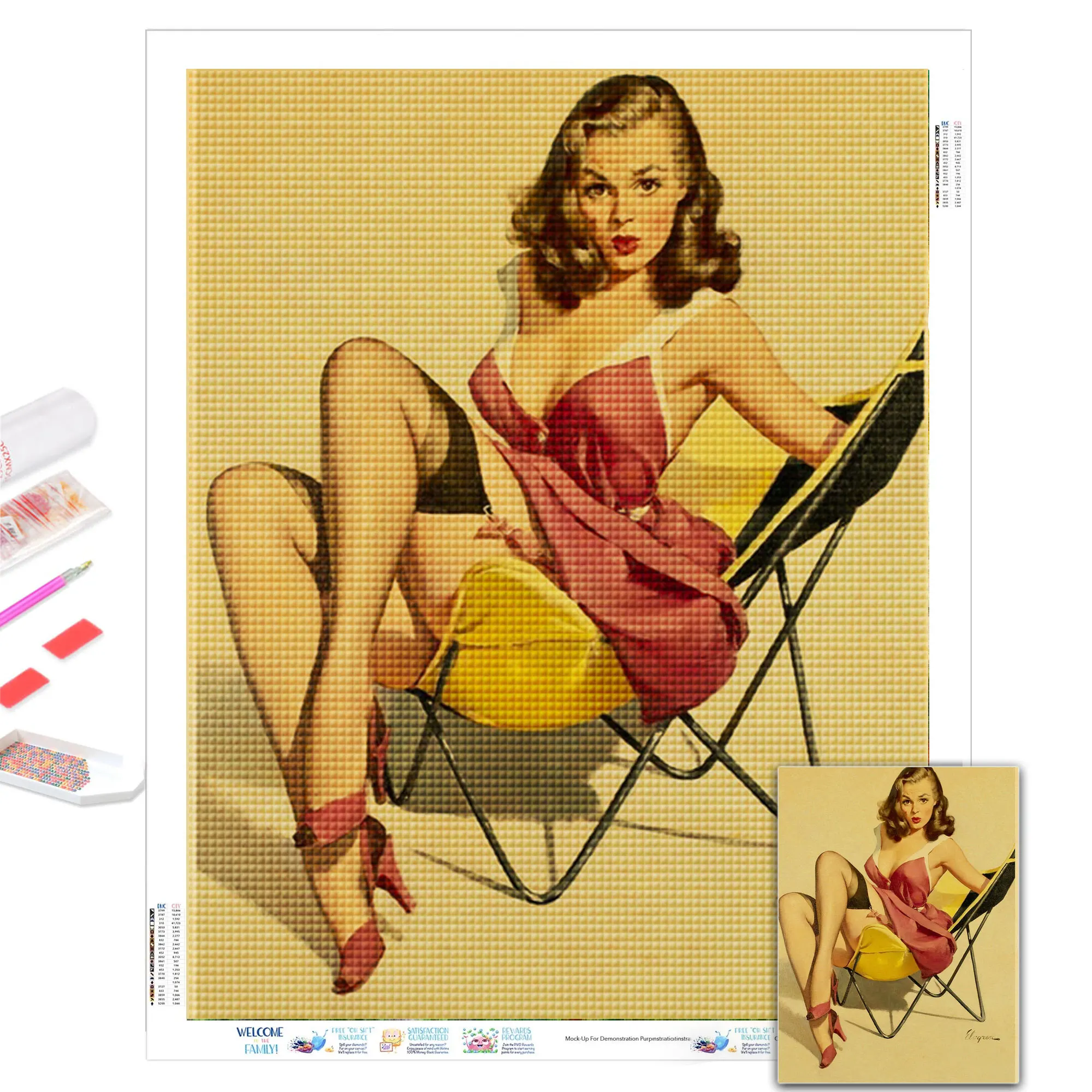 5D DIY Diamond Sexy Pin Up Girl Collection Full Square Diamond Embroidery Mosaic Art Kit Home Decor,алмазная мозаика полная