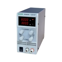 kps603df adjustable high precision double led display switch dc power supply protection with alligator leads lab equipment