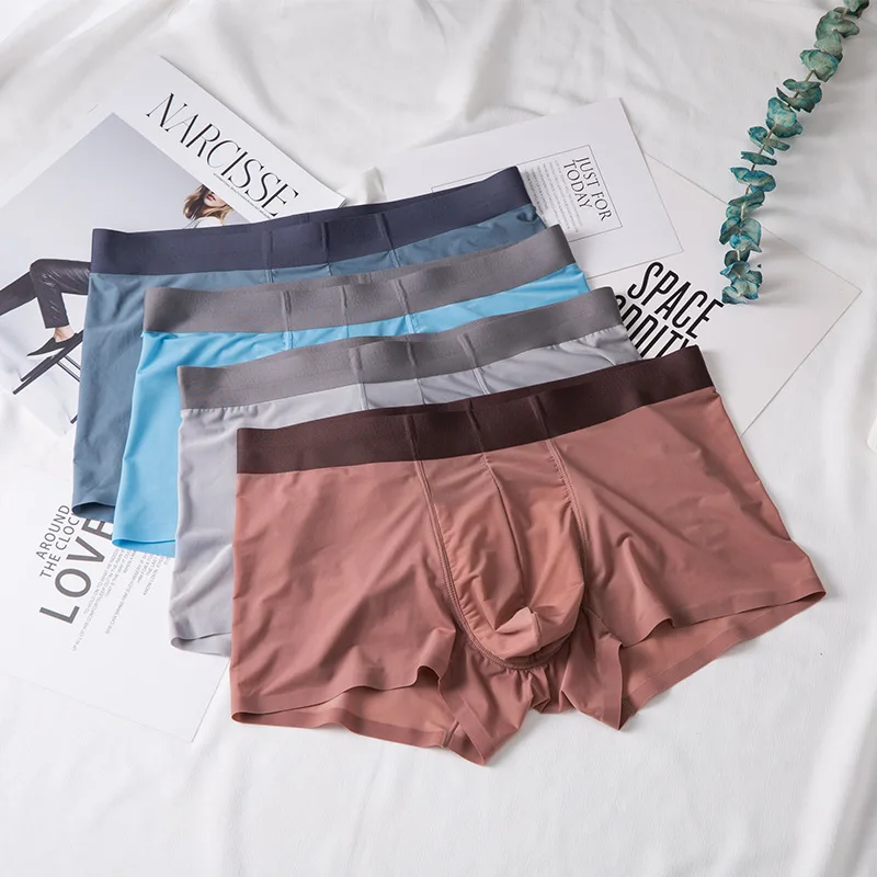 Мужское нижнее белье мужские хлопковые трусы дышащие боксеры Однотонные удобные