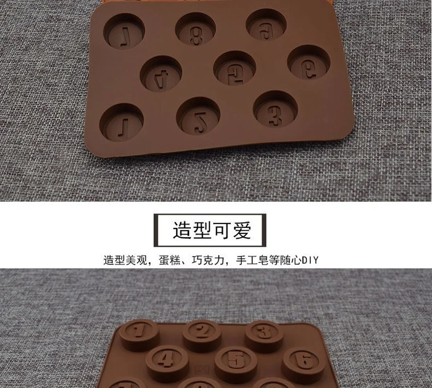 

DIY Silicone Digital Mold Candy Chocolate Jelly Cake Baking Model Clay Ice Tray Epoxy Creative Accessories Baking Mold