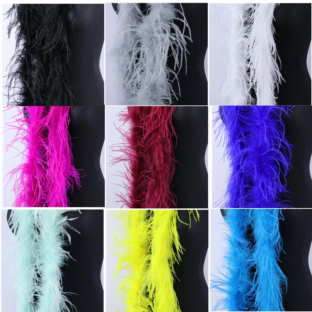 Высококачественное двухметровое страусиное перо боа страуса украшение для