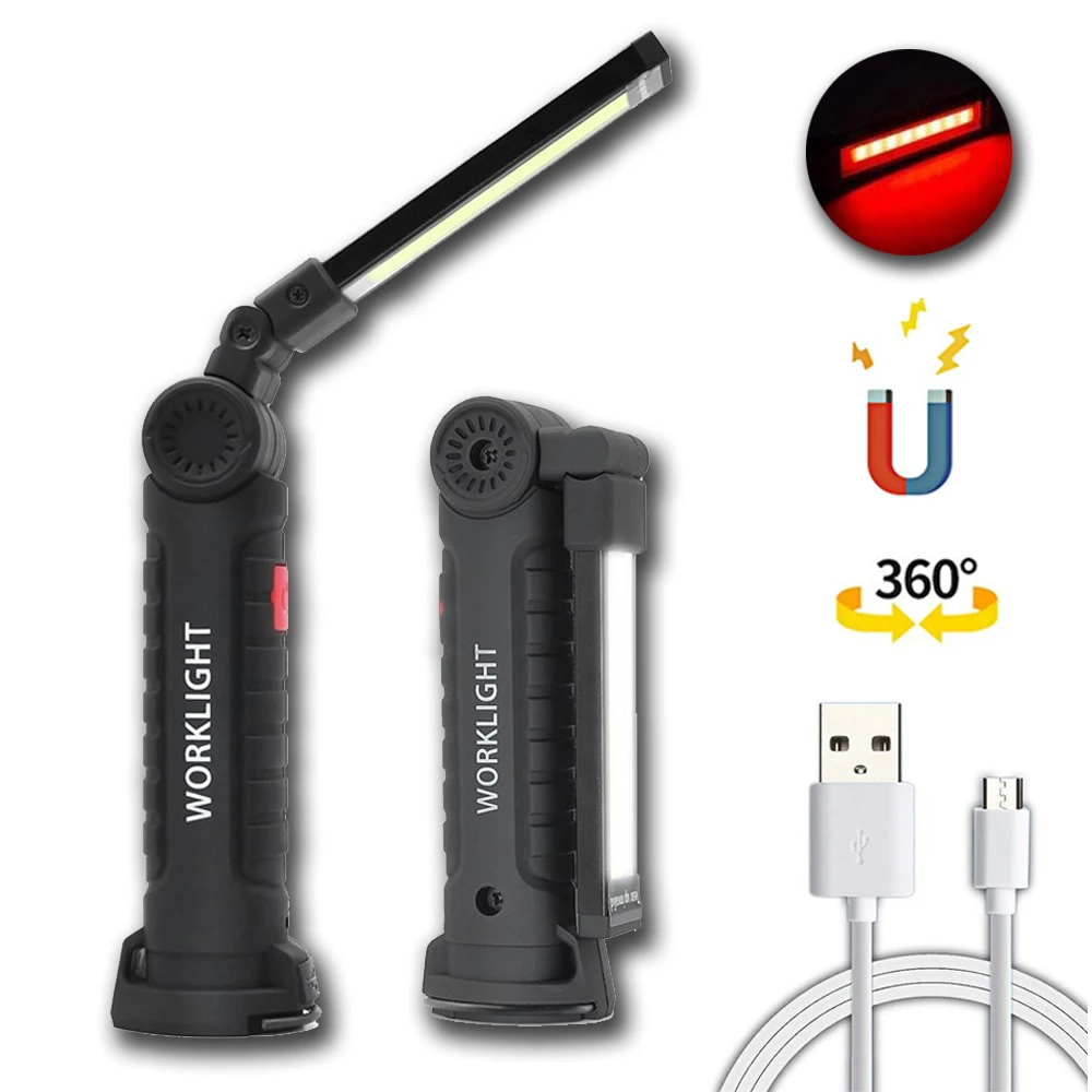 

Фонарь сисветодиодный Аккумуляторный с зарядкой от USB и магнитом, водонепроницаемый