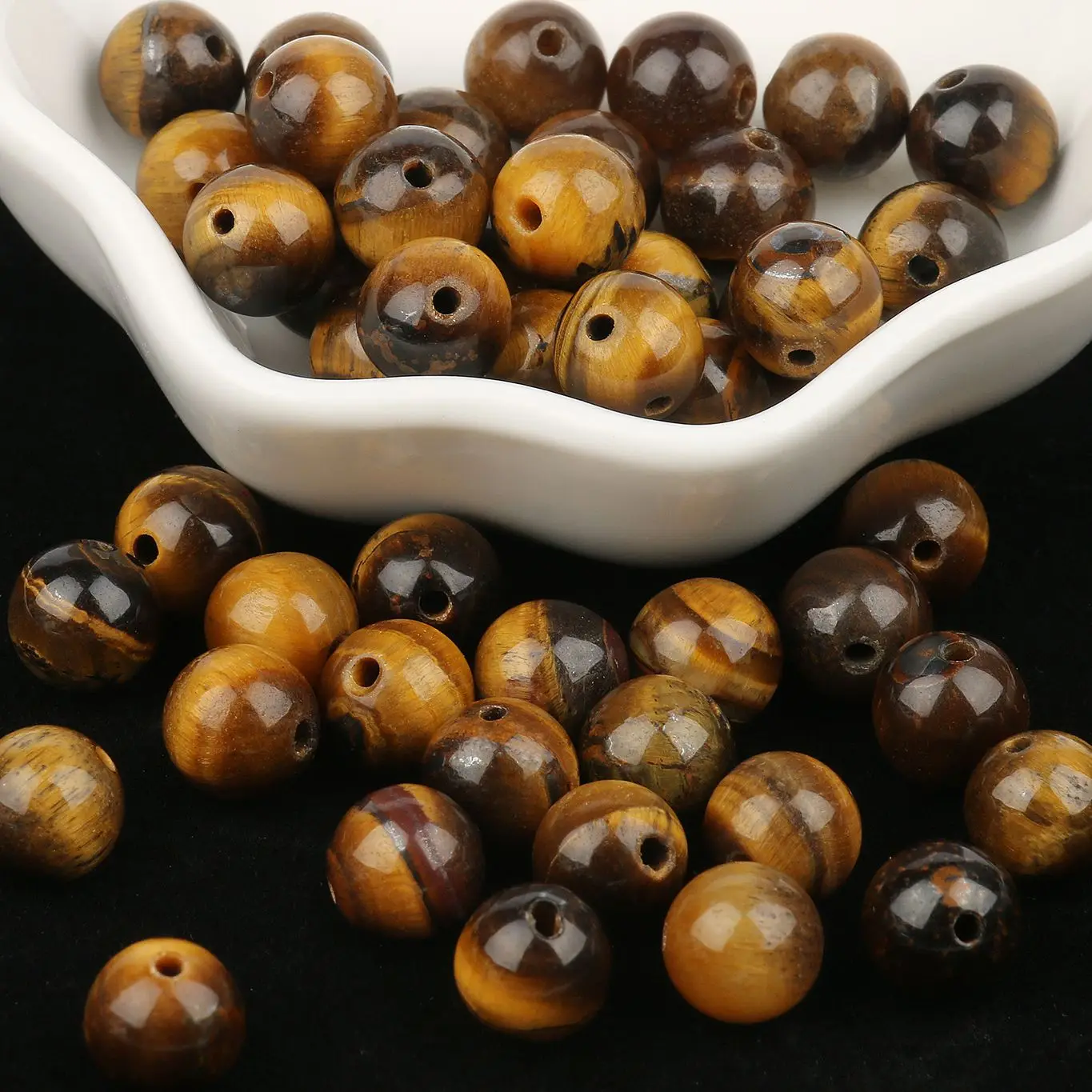 

Natural Yellow Brown Tiger Eye Stone Beads Round Loose Spacer Beads Suitable For DIY Men and Women Bracelet Making 4/6/8/10/12mm