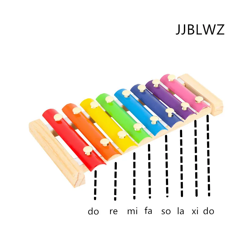 Новые деревянные детские игрушки Перкуссия 8 ксилофон раннего детства