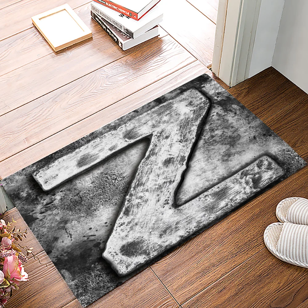 Светильник с текстурой буквы Z черный художественный Ретро стиль коврик для