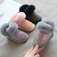 winter children shoes plush baby girls snow boots warm shoes waterproof flat with toddler girls kids shoes outdoor snow boots