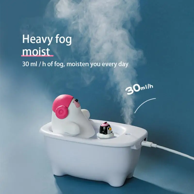 

Car Polar Bear Air Humidifier 550ml Cool Mist Aroma Air Oil Diffuser Romantic Color USB Humidificador Car Accessories