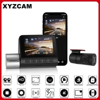 xyzcam 2k 4k dual dash camera 2 0 inch lcd wifi car dvr 24h parking support gps track 1080p rear cam 170%c2%b0 fov auto recorder