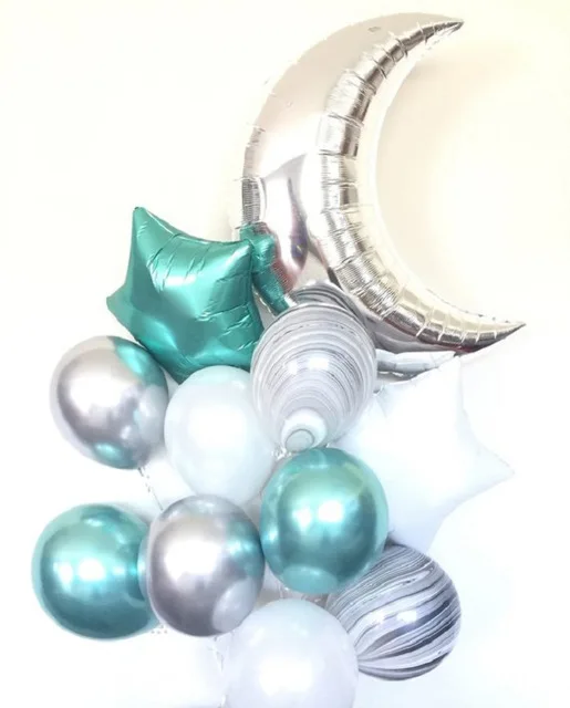 1 комплект 36 дюймов серебряное Золотое розовое Луна Фольга воздушные шары на день