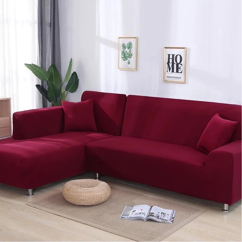 

Чехол для дивана на 1/2/3/4 цвета, эластичный уголок из спандекса, требуется 2 штуки, украшение для гостиной