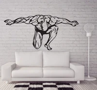 fitness enthusiast bodybuilding fitness vinyl wall stickers fitness club youth dormitory bedroom home decoration wall decal 2gy6