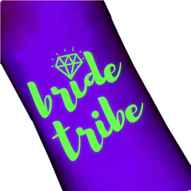 

12Pcs/Set Wedding Decorations Luminous Tattoo Stickers Hen Night Party Team Bride To Be Bachelorette Party Noctilucent Stickers