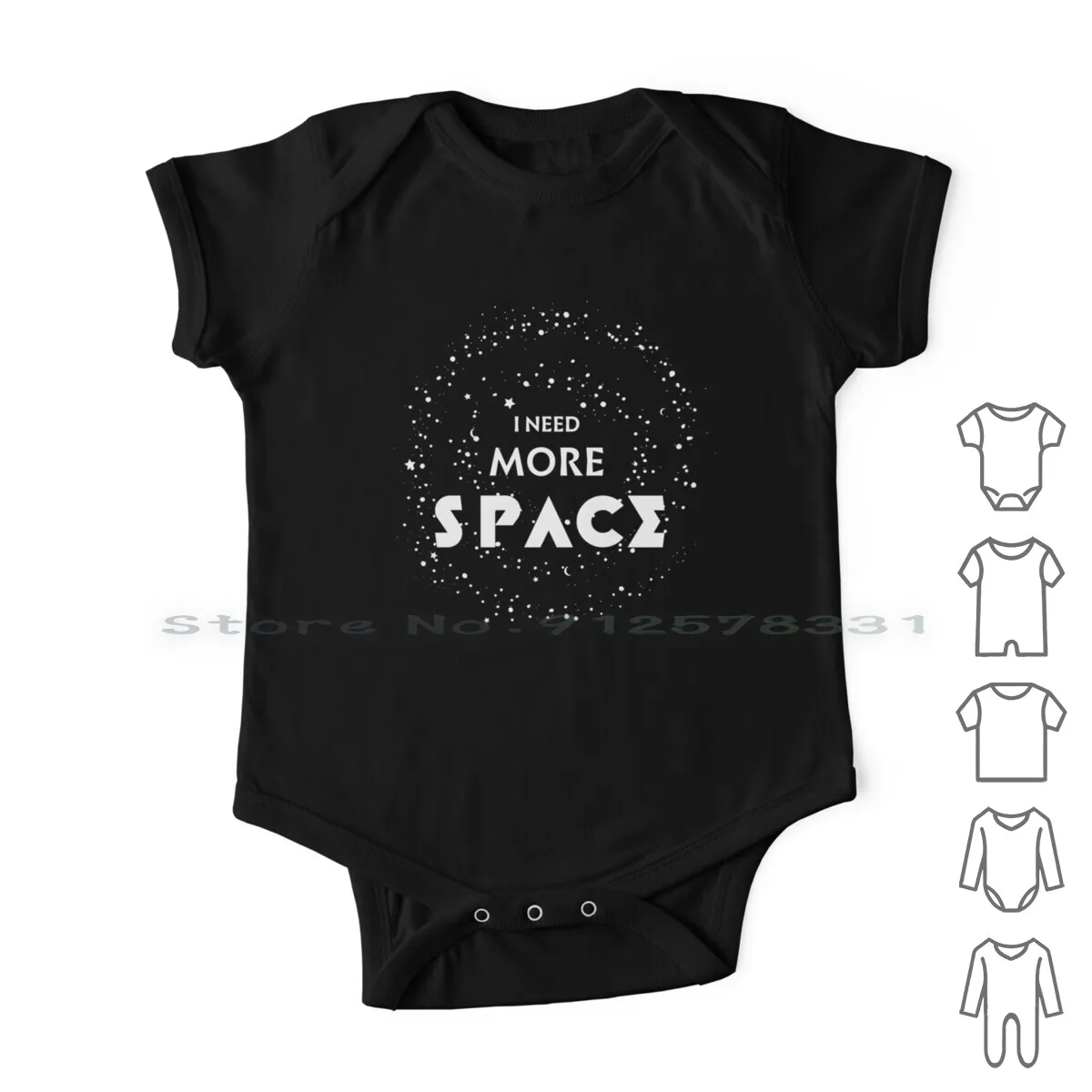 

I Need More Space-Black White Outer Space Newborn Baby Clothes Rompers Cotton Jumpsuits I Need My Space I Need More Space Outer