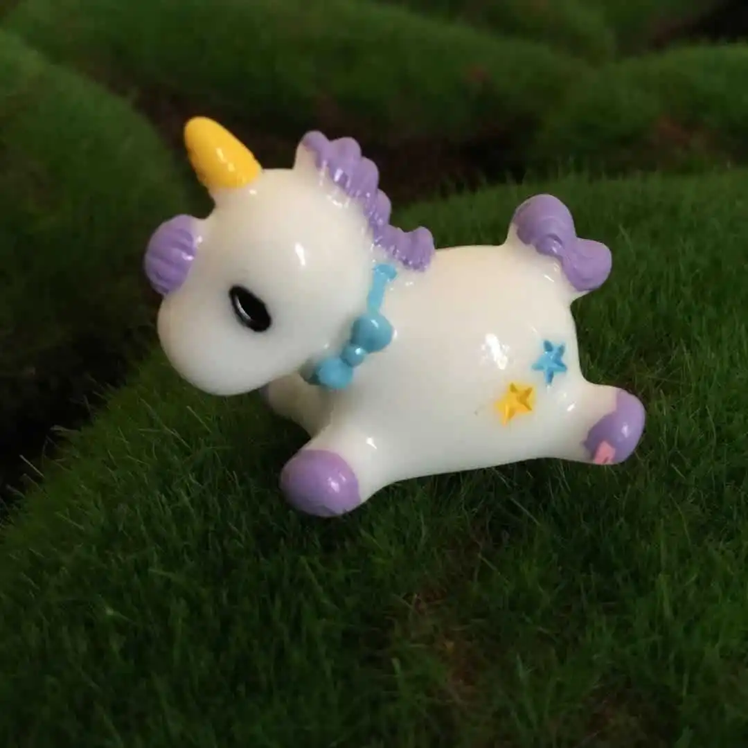 2 вида! Фигурка лошади nicorn миниатюрное украшение мультяшное животное полимерное