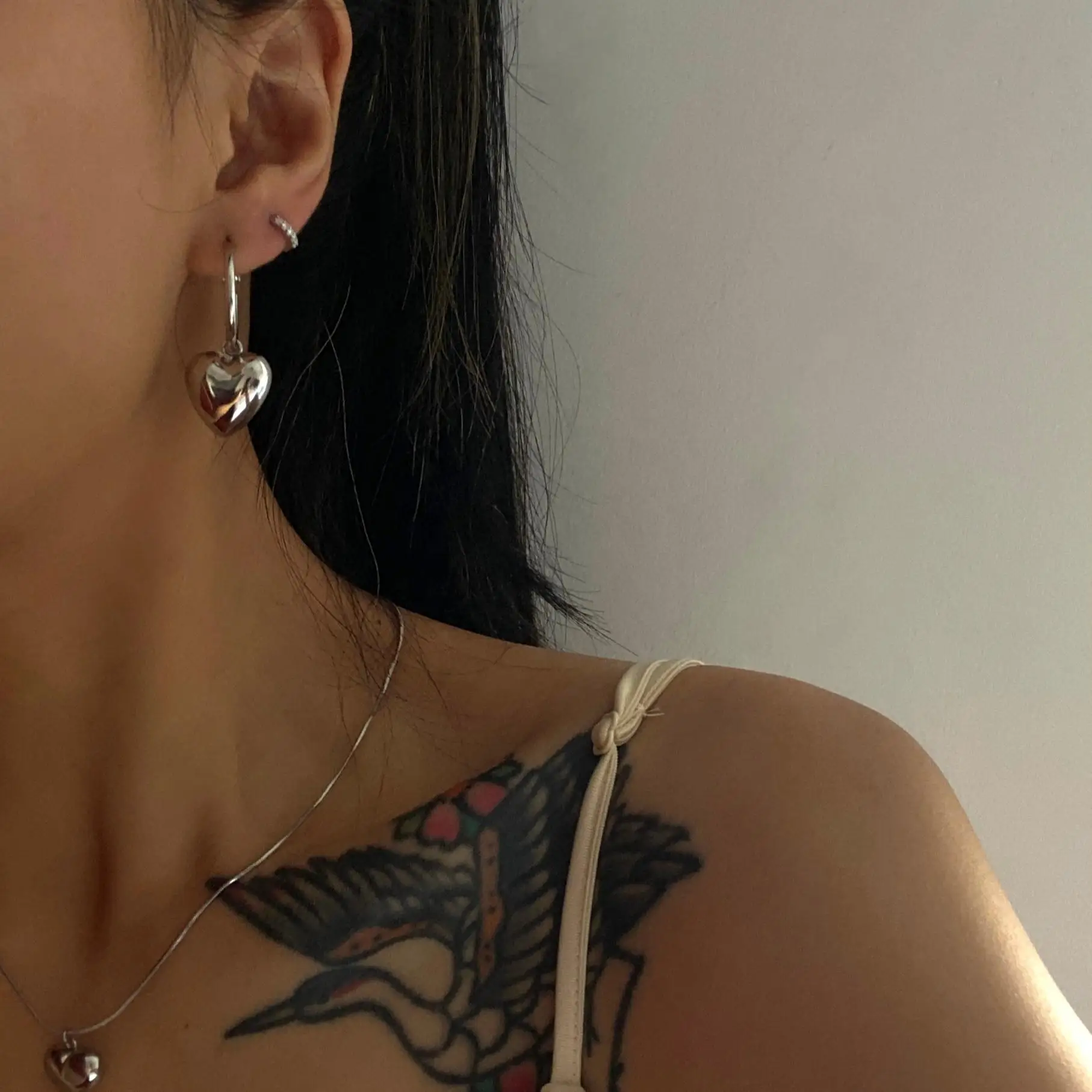 

Dasein New Helix 18k Gold Heart Bamboo Love Marry Me Earrings Stud Luxury Hoops Bohemian Jwelery Women