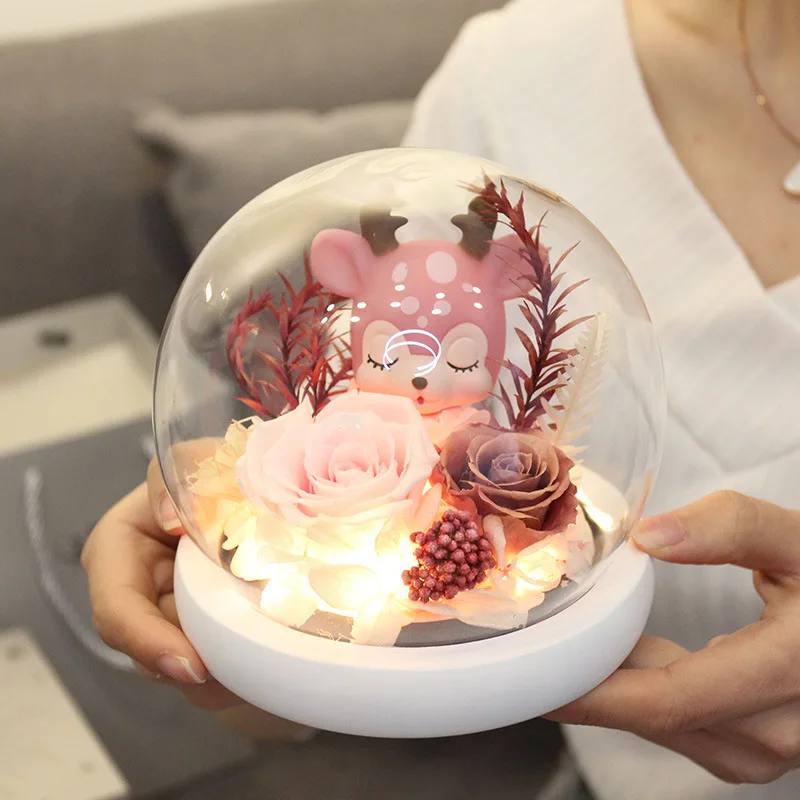 

New Eternal Glass Dome Rose Beauty and the Beast's Rose Romantic Valentine Gift Christmas Gift Holiday Gift luxury home decor