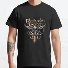 Футболка Baldur s Gate 3 Мужская, хлопок, Повседневная рубашка с принтом в уличном стиле, с коротким рукавом, 100%