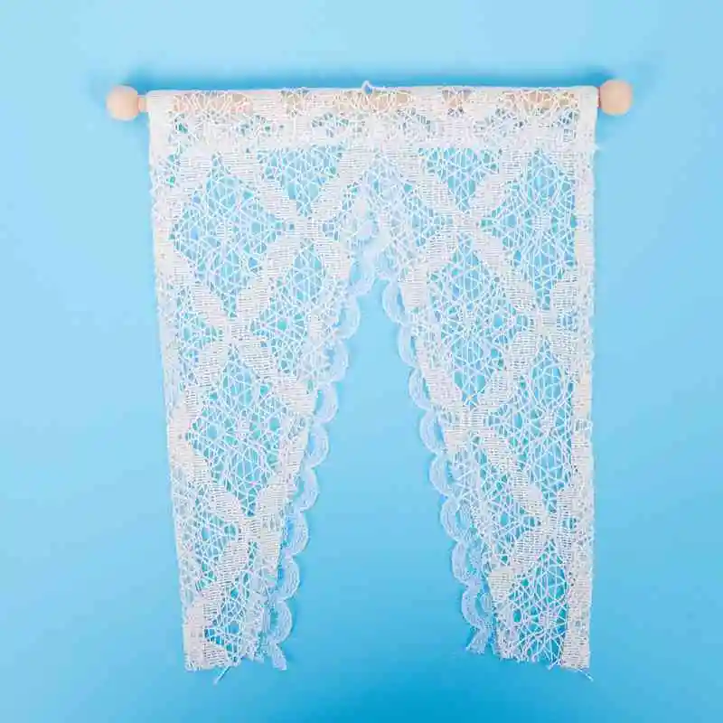 Кукольный домик занавески миниатюрная мебель аксессуары для окна балдахин со