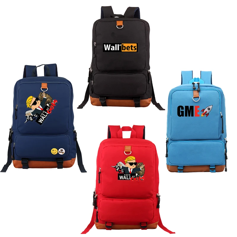 

Sac A Dos Waterproof Back Pack Mochila WallStreetBets Backpack Gamestop Schoolbag Men Laptop WSB Women Travel Book Bag
