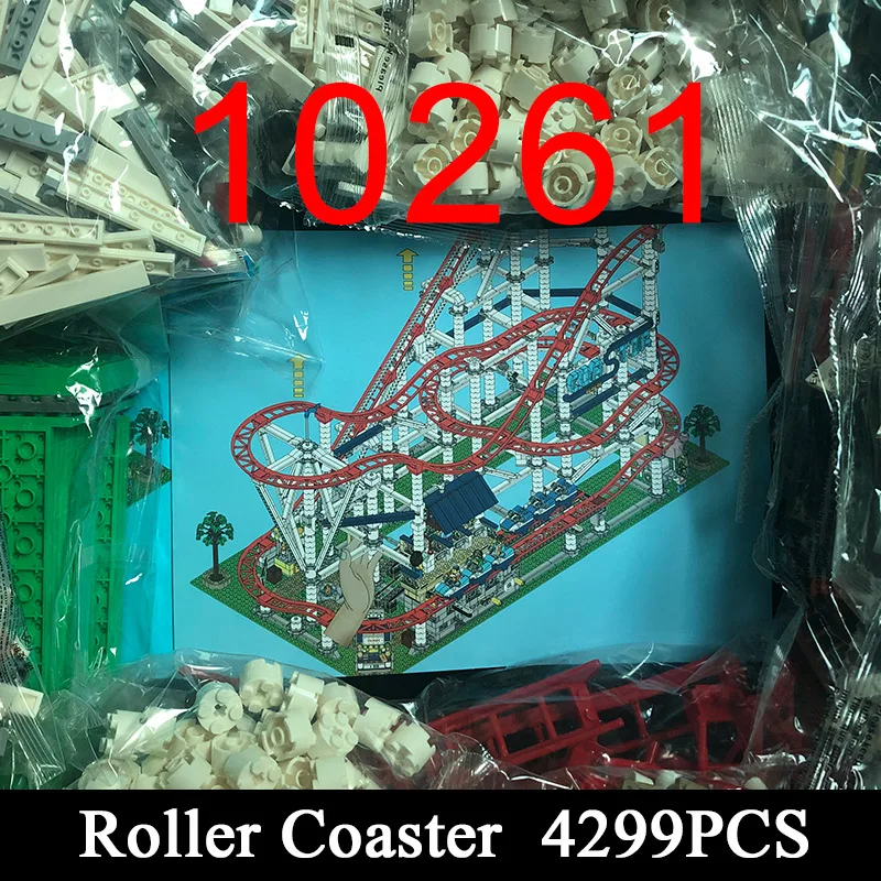 

MOC 4299pcs Building Blocks 10261 Amusement Park Roller Coaster 15039 Architecture Assembled Model Kid's Christmas Toys Gifts
