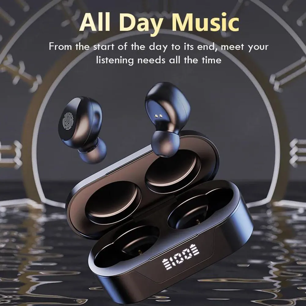 

TWS Wireless Headphone Bluetooth 5.0 Earphone LED Display Earbuds With Microphone Stereo Sport Waterproof Headsets Touch Control