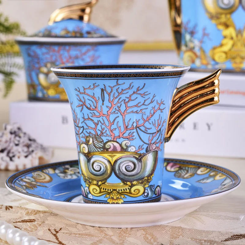 Королевский стиль золотой высшего класса костяной фарфор кофейная чашка