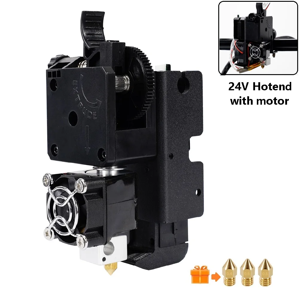 

Экструдер Mega Titan с прямым приводом, комплект для обновления Hotend, 3D-принтер 24 В, Горячий Конец, бесплатный подарок для 3D принтера Ender 3 Pro Ender3/5 KP3S