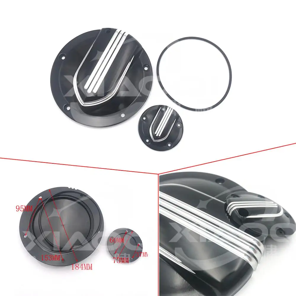 

Аксессуары для Мотоциклов Harley Dyna Softail Touring 1999-2017, ЧПУ алюминиевая Черная защитная брендовая крышка дерби, крышка с таймером