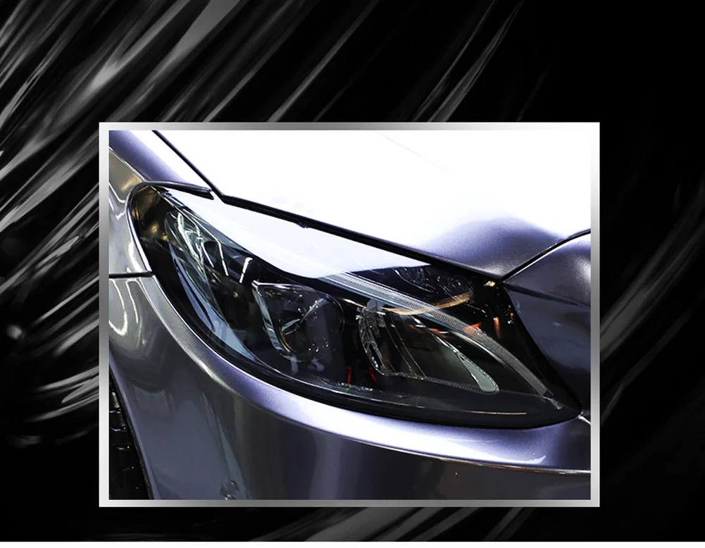 Newest For Mercedes Benz A C E GLC GLA CLA GLS GLE Class W177 W205 W213 Car Headlamps TPU Smoked Black Headlights Protector Film