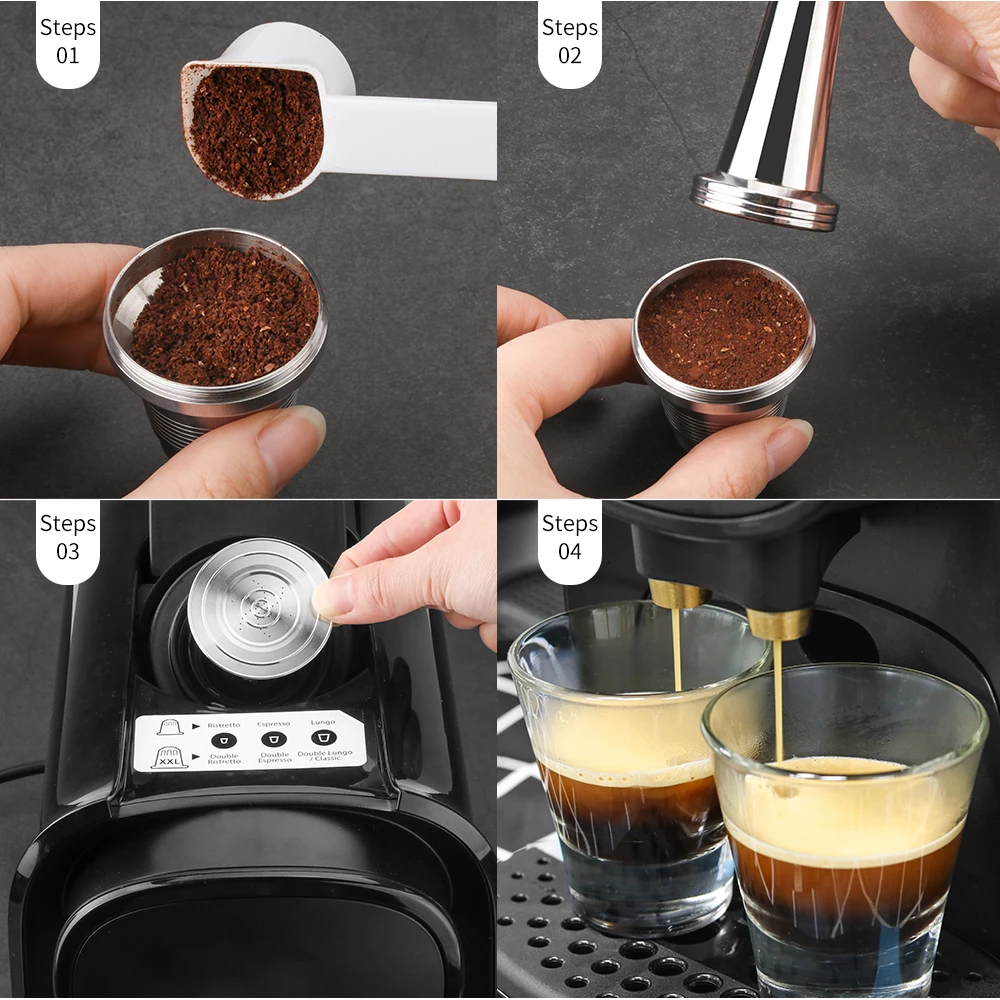 Многоразовый фильтр для кофемашины Nespresso ICafilasFor зеркальные кофейные капсулы