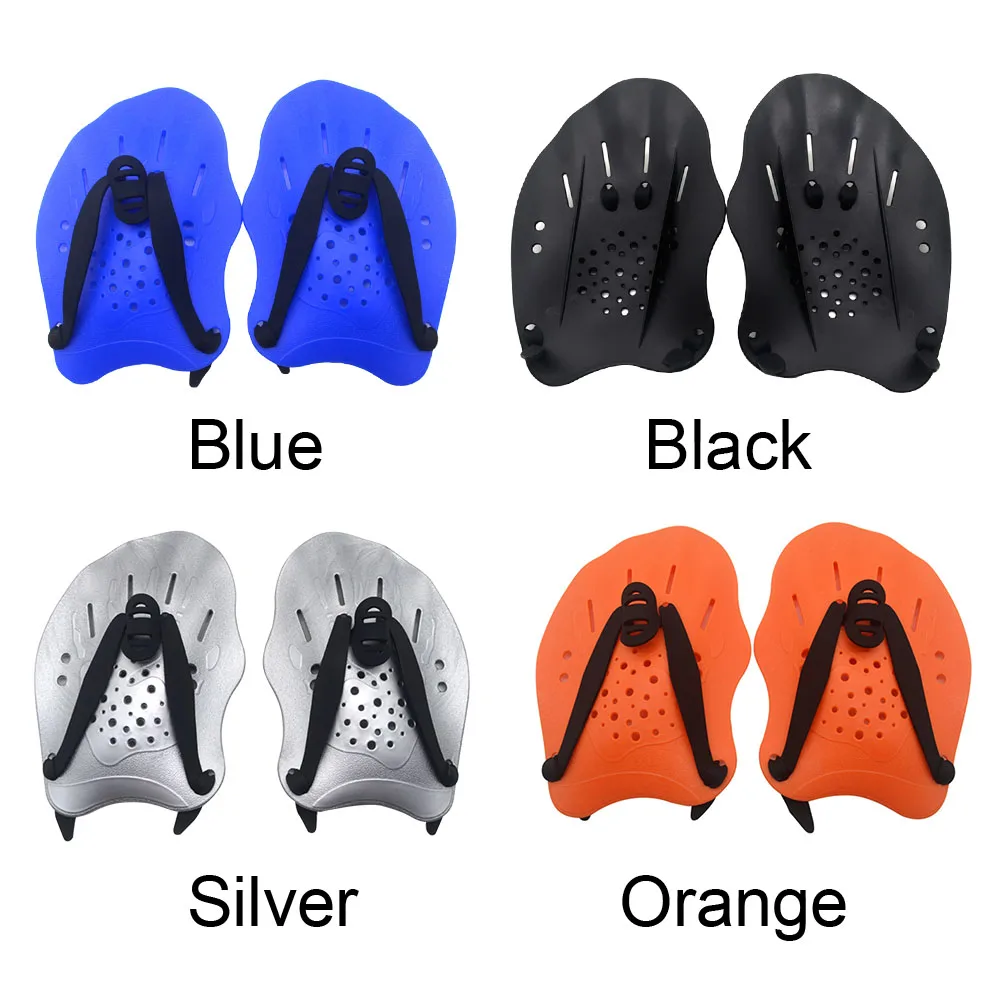 

1pair Gloves With Adjustable Straps Ergonomic Training Aid Swimming Paddles Flat Men Women Multifunction Water Sports For Hands