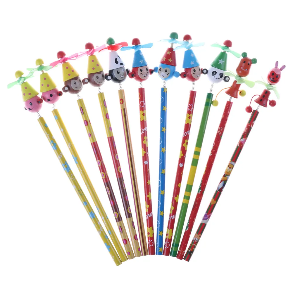 2 шт./лот 21 см мультфильм мельница карандаш Креативный дизайн животных деревянная