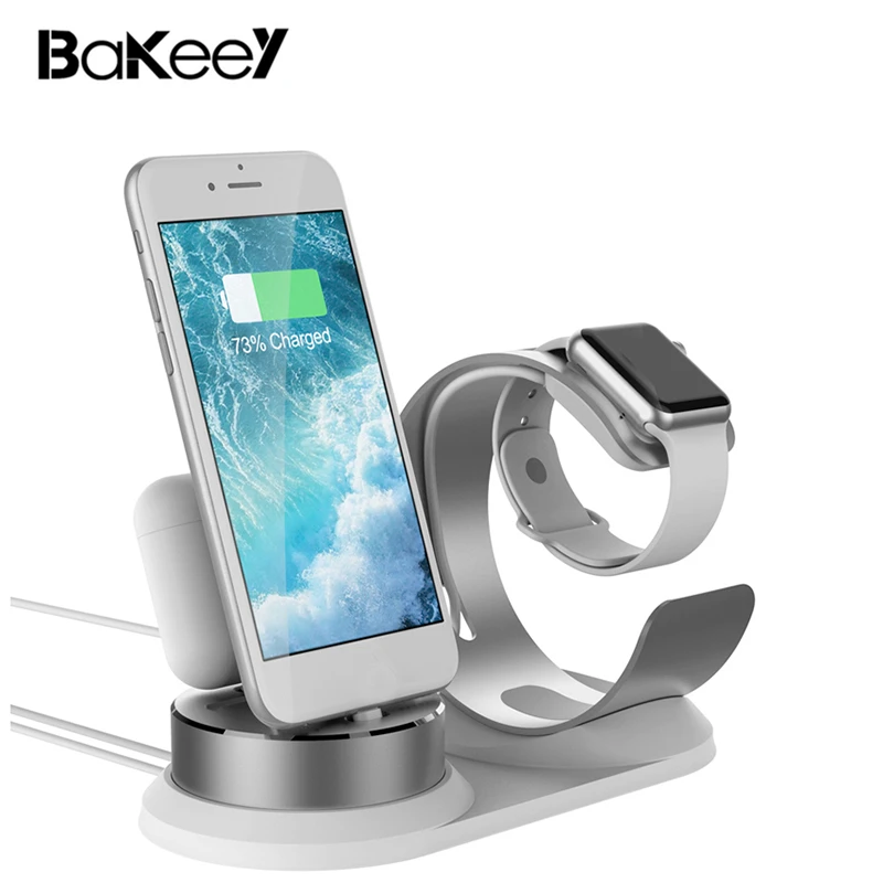 3 в 1 зарядная док станция держатель для телефона Apple Watch подставка Алюминиевая